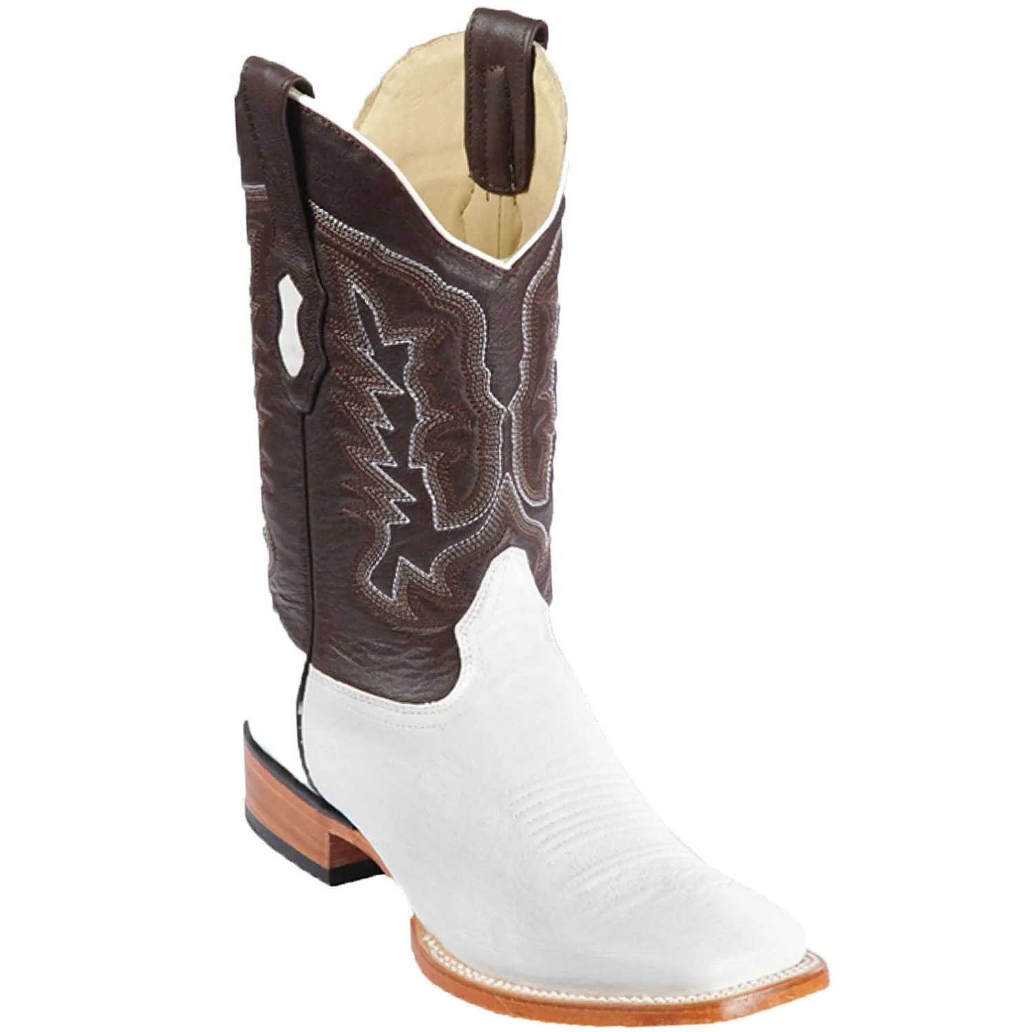 Men's Los Altos Smooth Ostrich Wide Square Toe Boots 82797-B