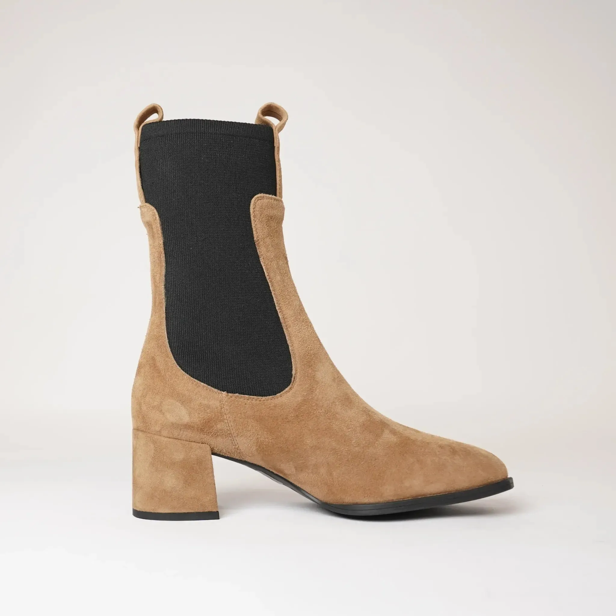 Mieres Dark Camel Suede Boots