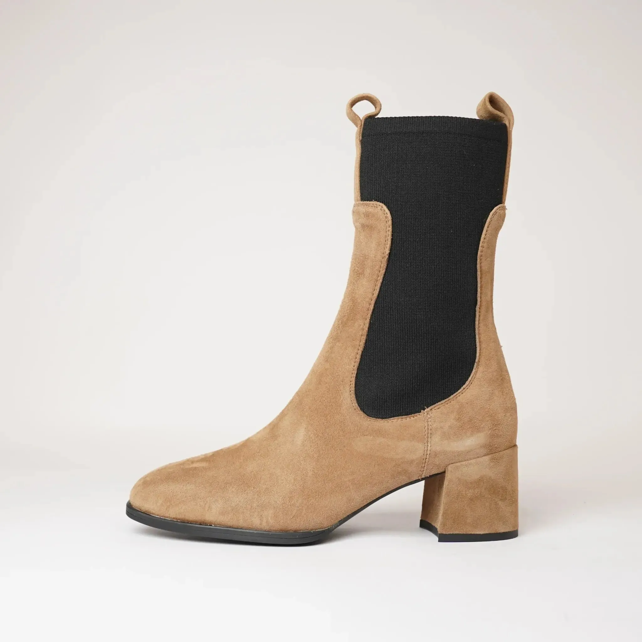 Mieres Dark Camel Suede Boots