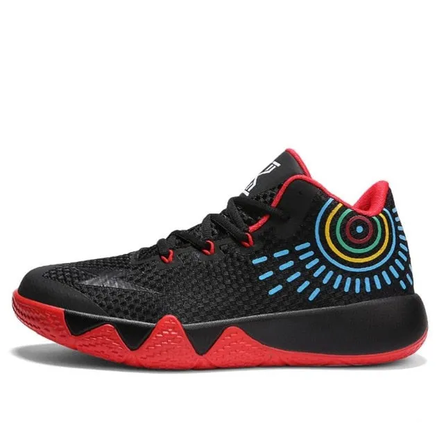 Mixed Color Mid-Top Sport Sneakers