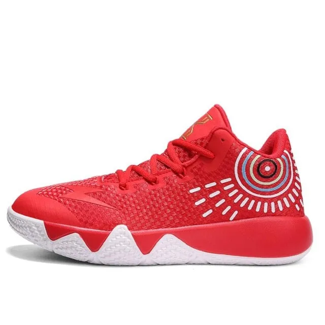 Mixed Color Mid-Top Sport Sneakers