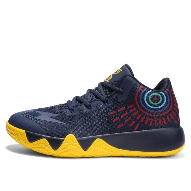 Mixed Color Mid-Top Sport Sneakers