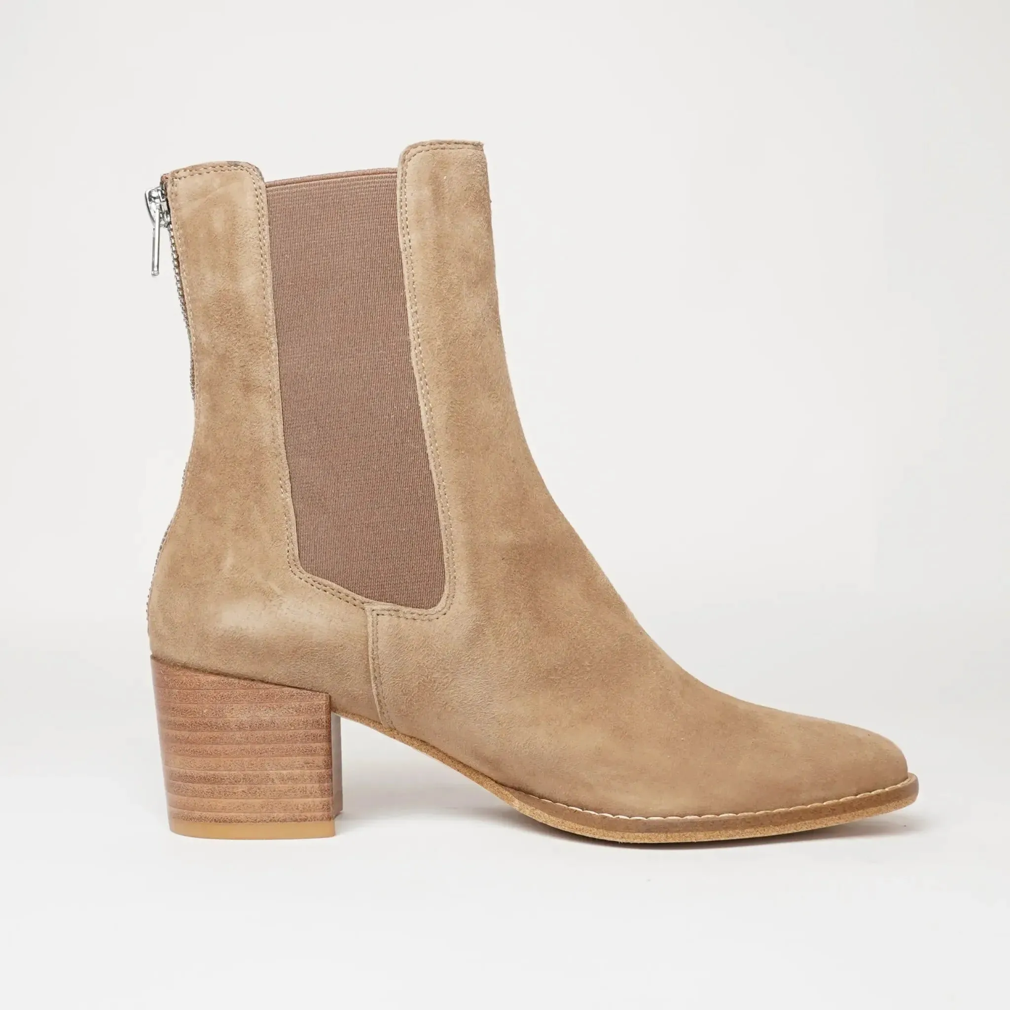 Mycah Light Choc Leather Ankle Boots