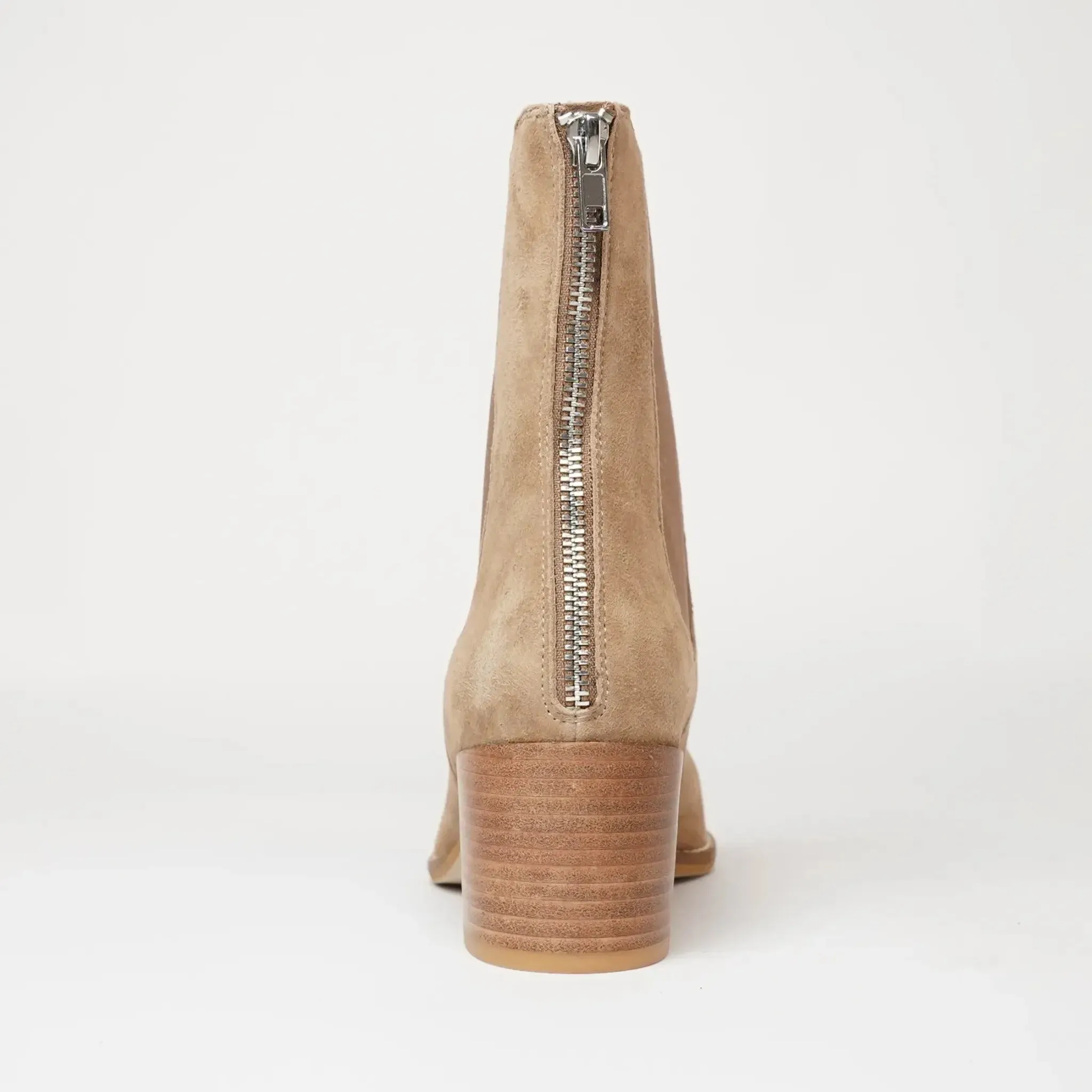 Mycah Light Choc Leather Ankle Boots