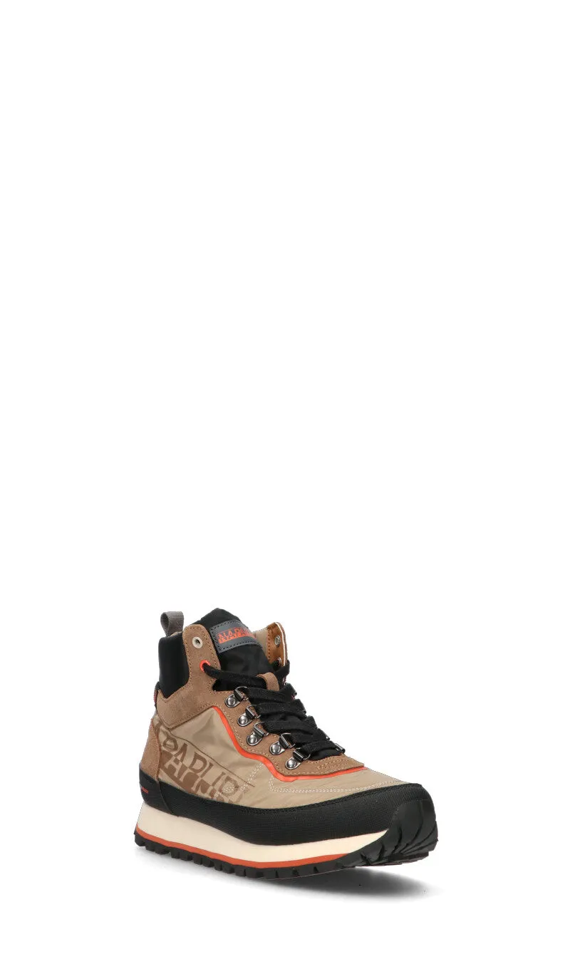 NAPAPIJIRI Scarpa trekking donna beige in pelle