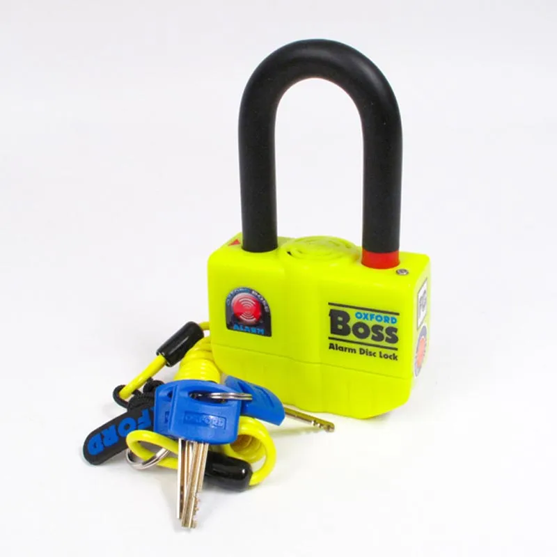 OXFORD BOSS ALARM DISC LOCK (14MM) YEL