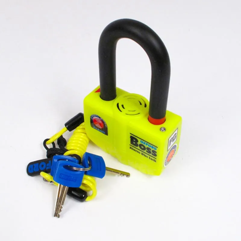 OXFORD BOSS ALARM DISC LOCK (14MM) YEL