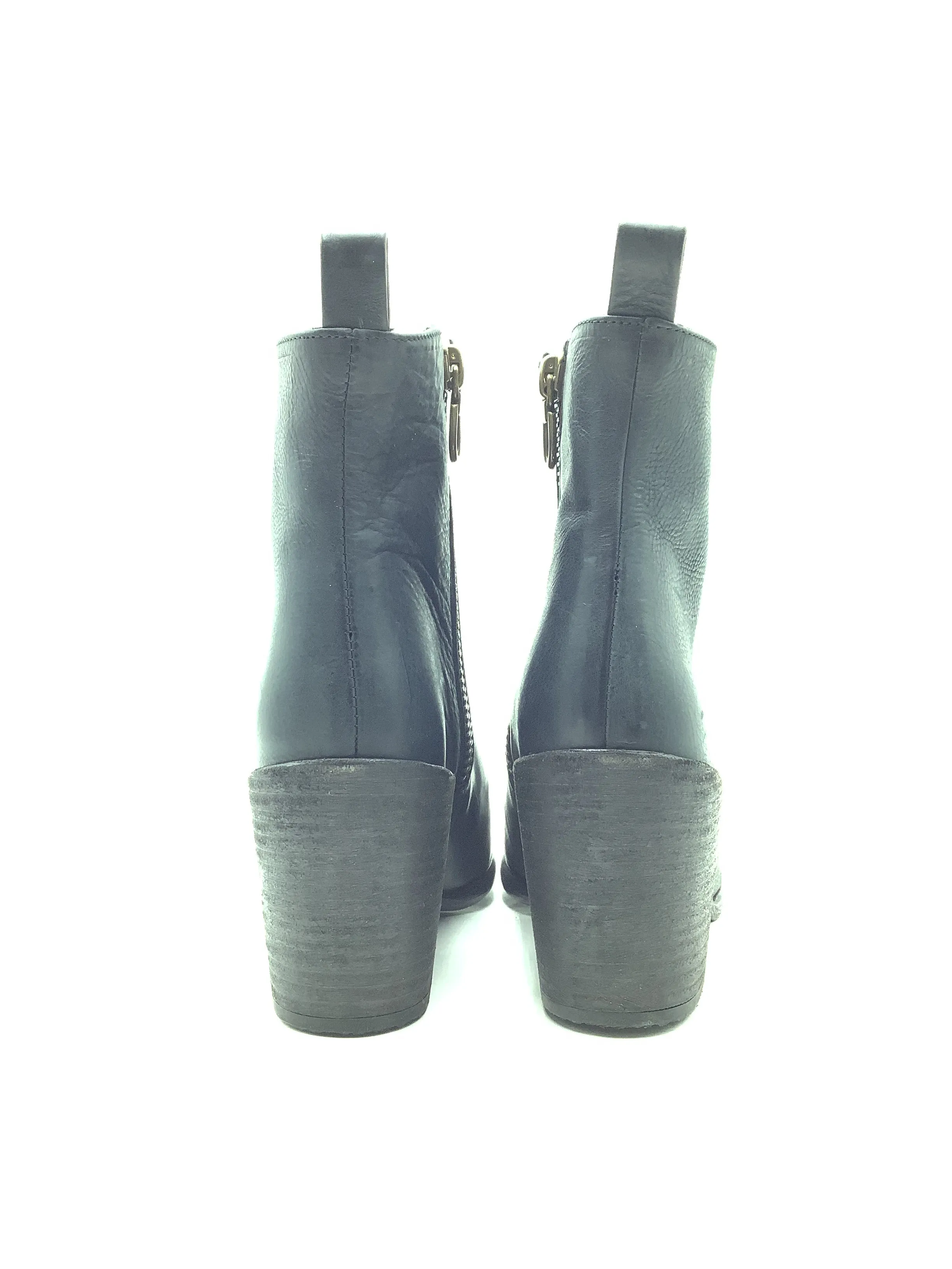 P. Monja Todi Caoba Women's Leather Boots Black Size: 6.5