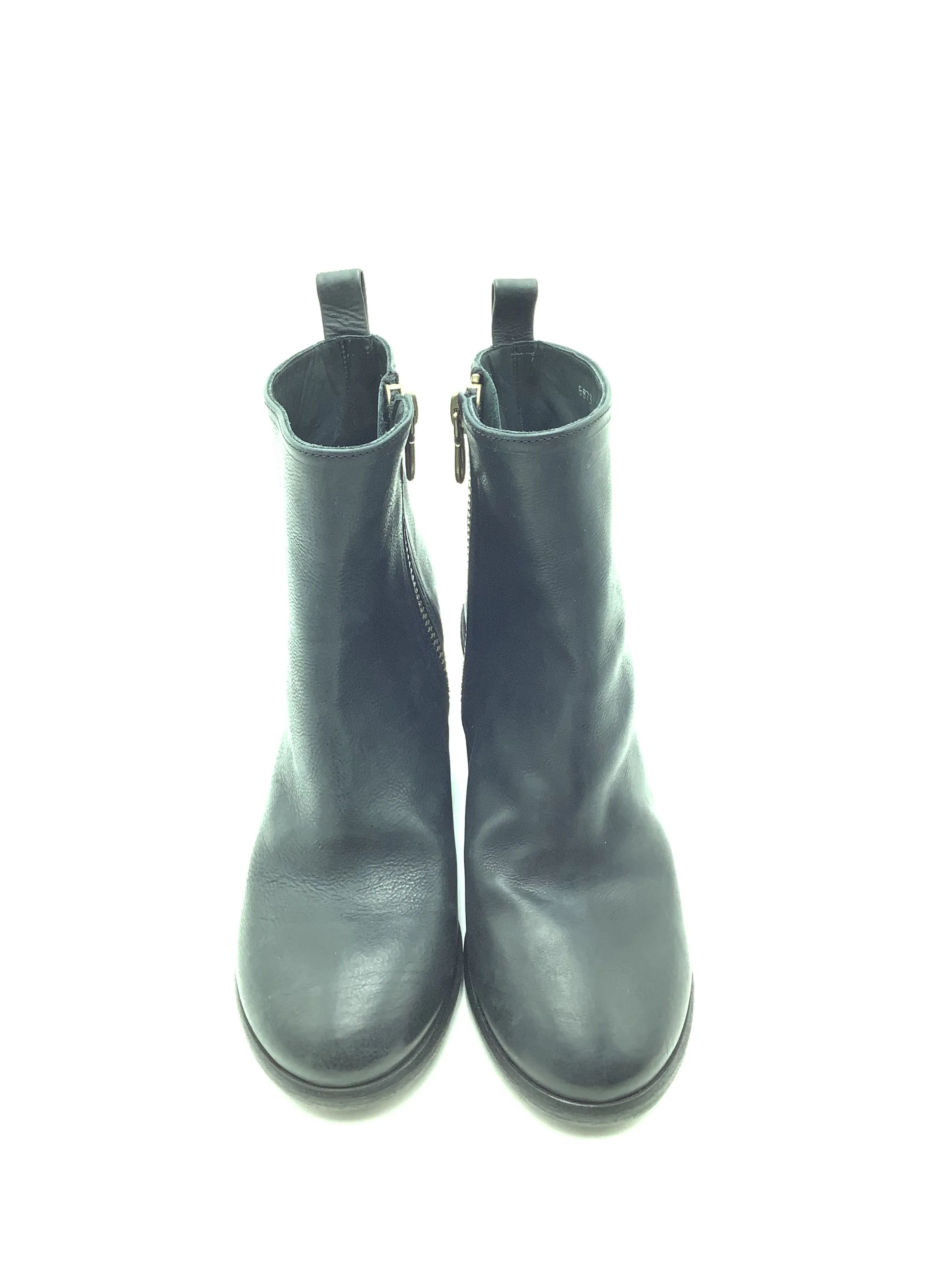 P. Monja Todi Caoba Women's Leather Boots Black Size: 6.5