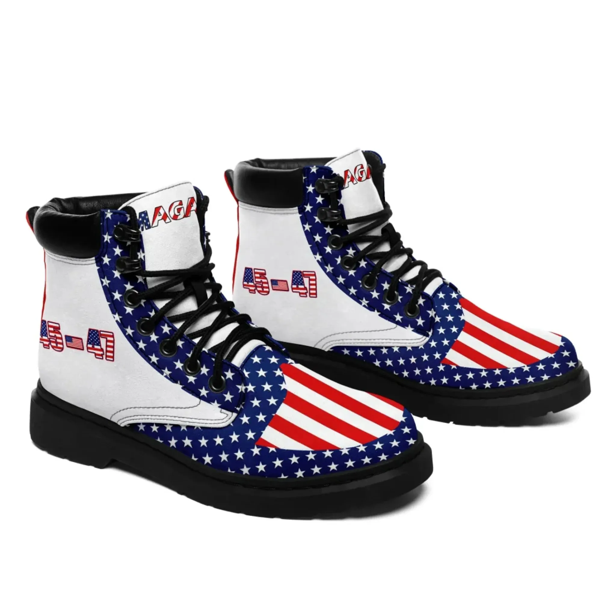 Personalized Trump 45-47 Boots, Custom Presidential Style Boots, Comfortable Boots
