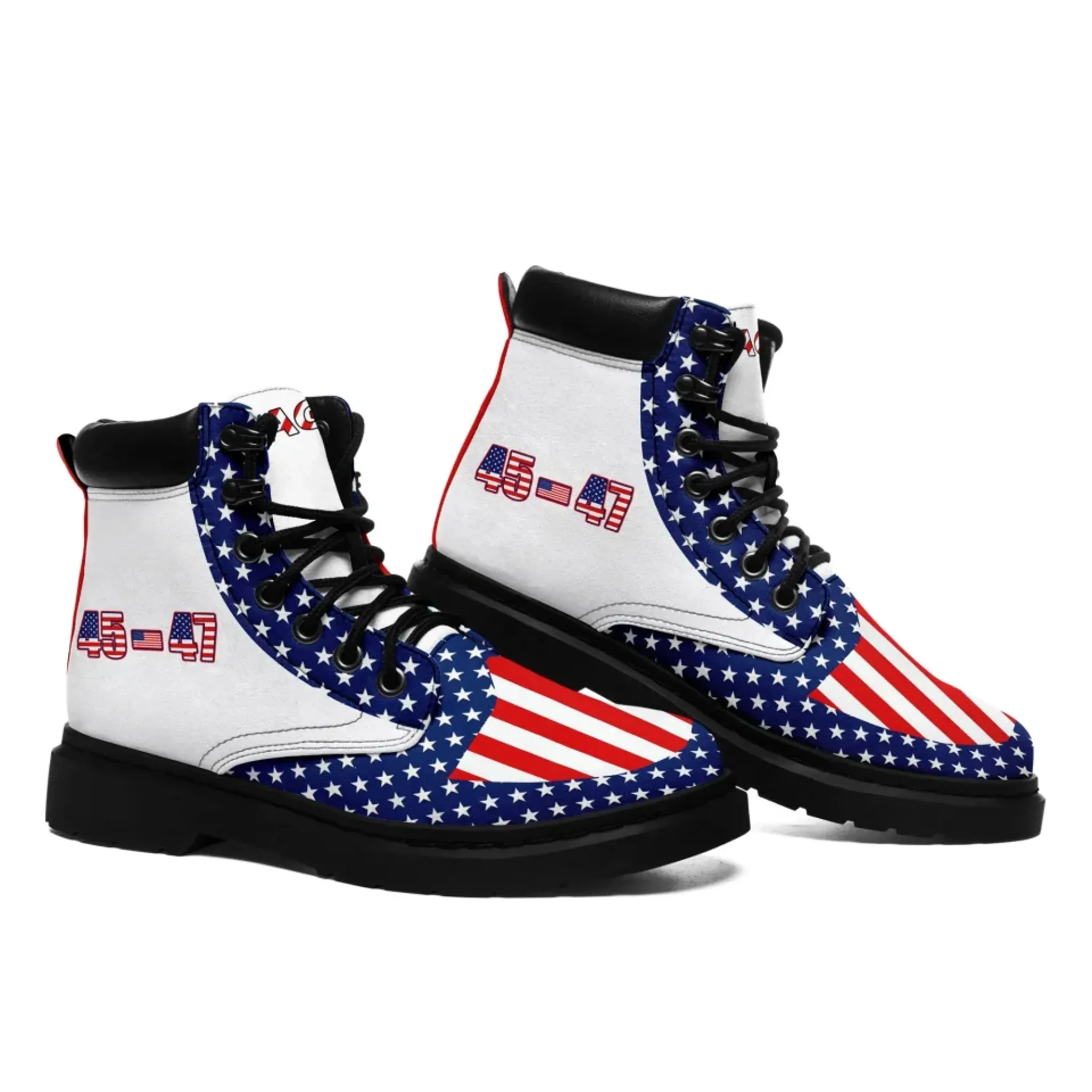 Personalized Trump 45-47 Boots, Custom Presidential Style Boots, Comfortable Boots