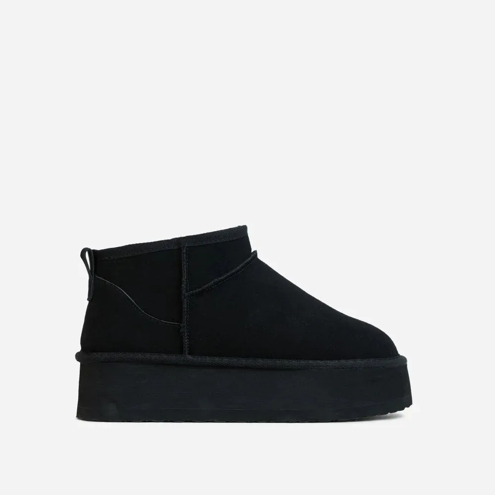 Platform Fur Lining Ankle Boots Pumpkin