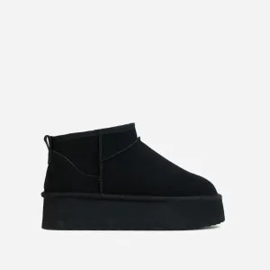 Platform Fur Lining Ankle Boots Pumpkin