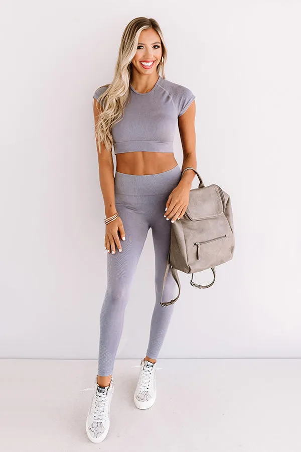 Quiet Meditation Crop Top In Heirloom Lilac