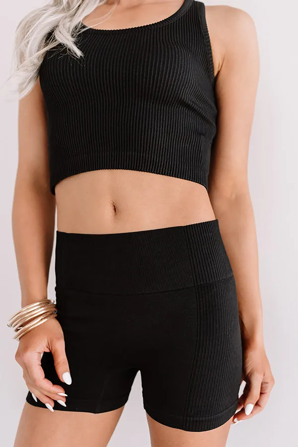 Ready Set Chic High Waist Biker Shorts In Black