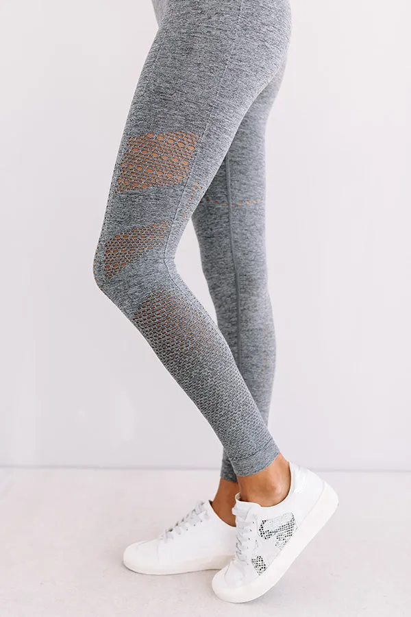 Recipe For Success High Waist Active Crop Legging In Dark Grey