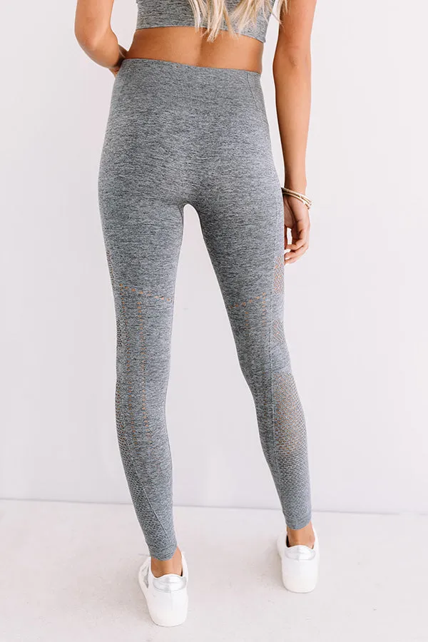 Recipe For Success High Waist Active Crop Legging In Dark Grey
