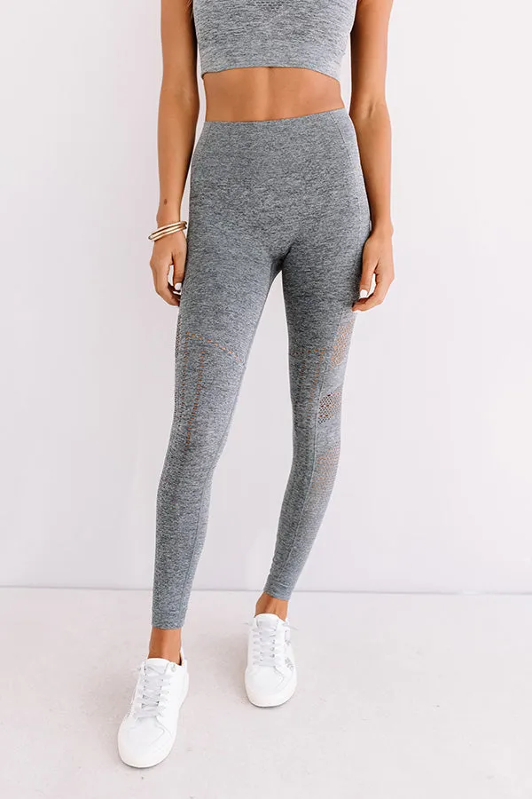 Recipe For Success High Waist Active Crop Legging In Dark Grey