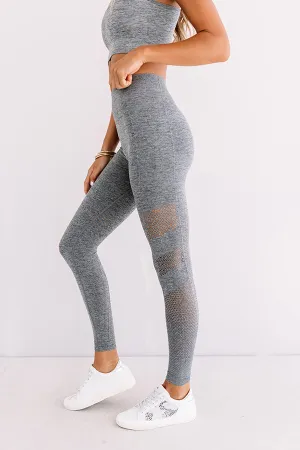 Recipe For Success High Waist Active Crop Legging In Dark Grey