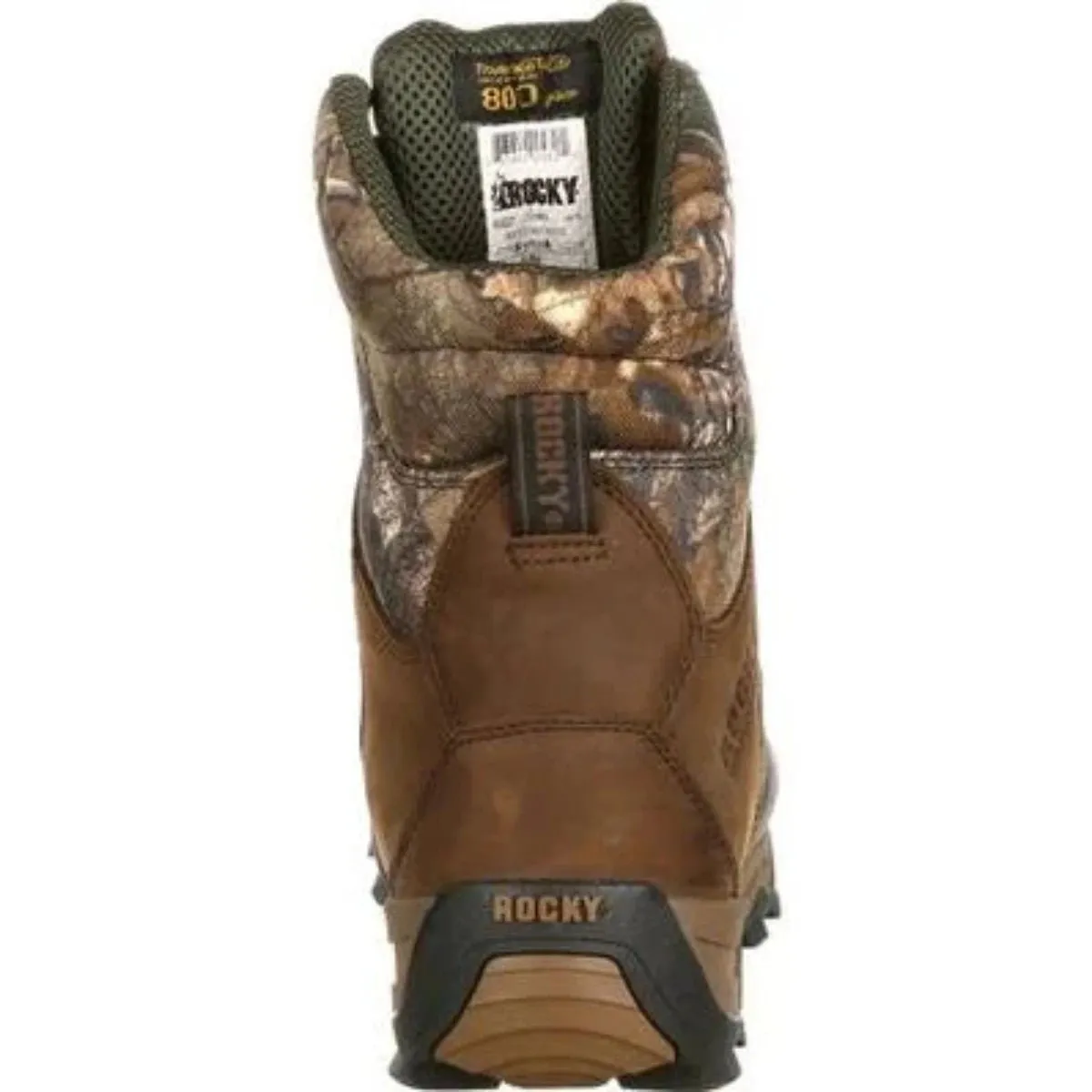 Rocky Retraction Men's Waterproof 800G Insulated Soft Toe Outdoor Boots Rks0227 In Realtree Edge