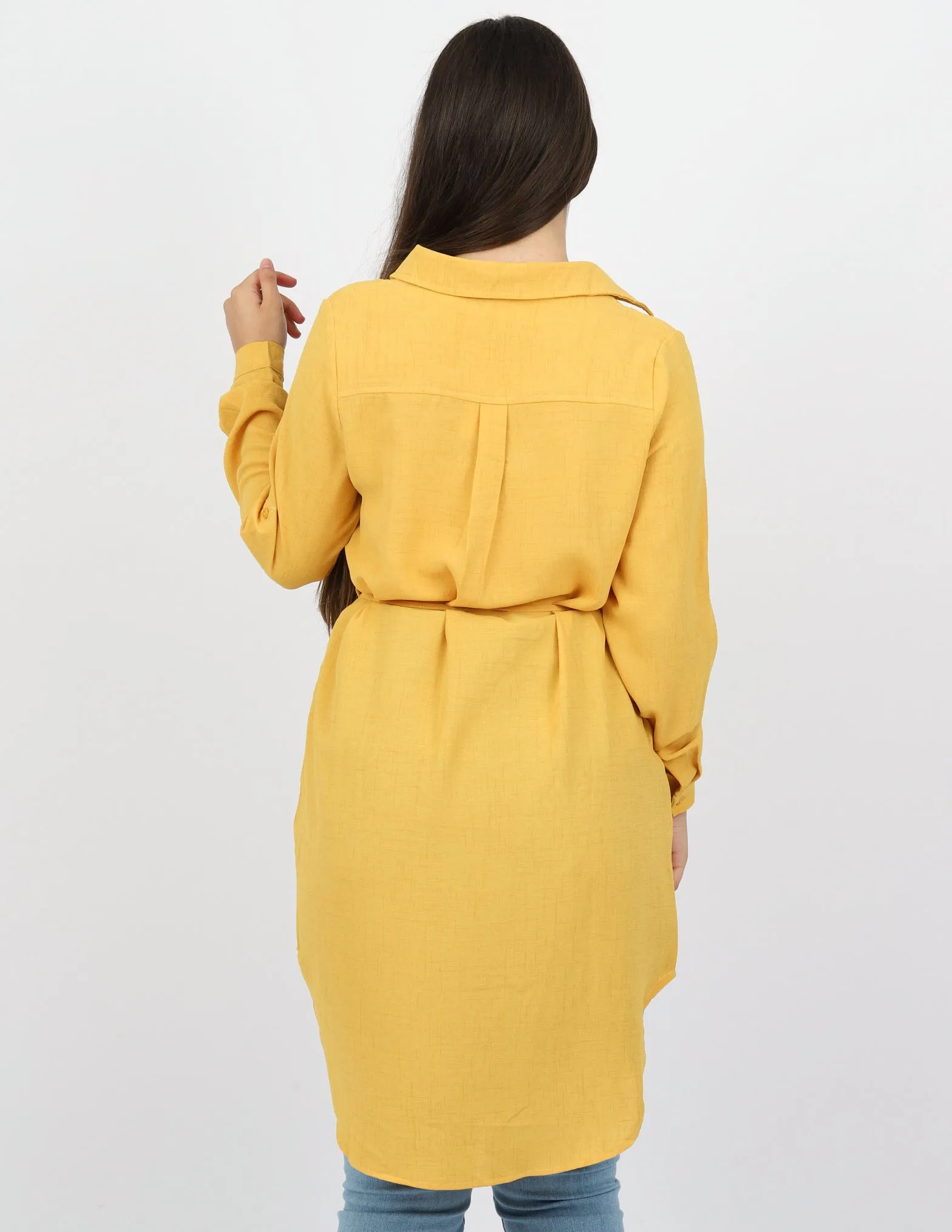 Roll Sleeve Loop Top - Dark Shades