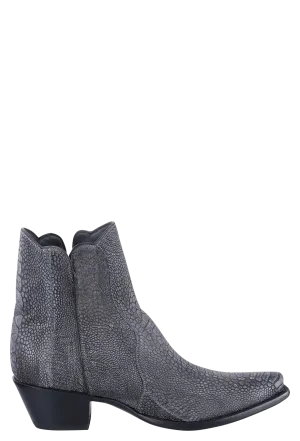 Stallion Women's Ostrich Leg Zorro Cowgirl Boots - Dark Gray Nubuck