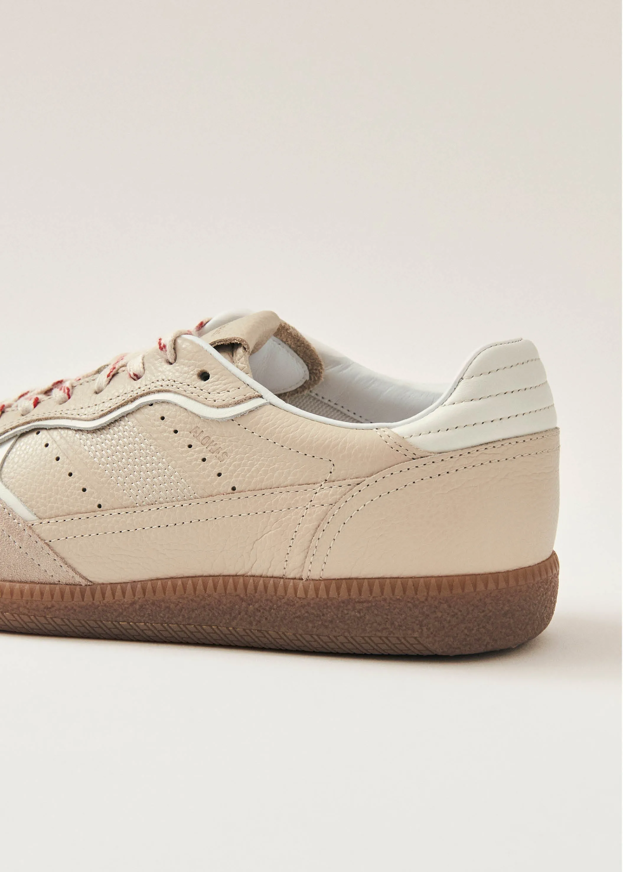 Tb.490 Rife Grain Leather Sneakers Beige