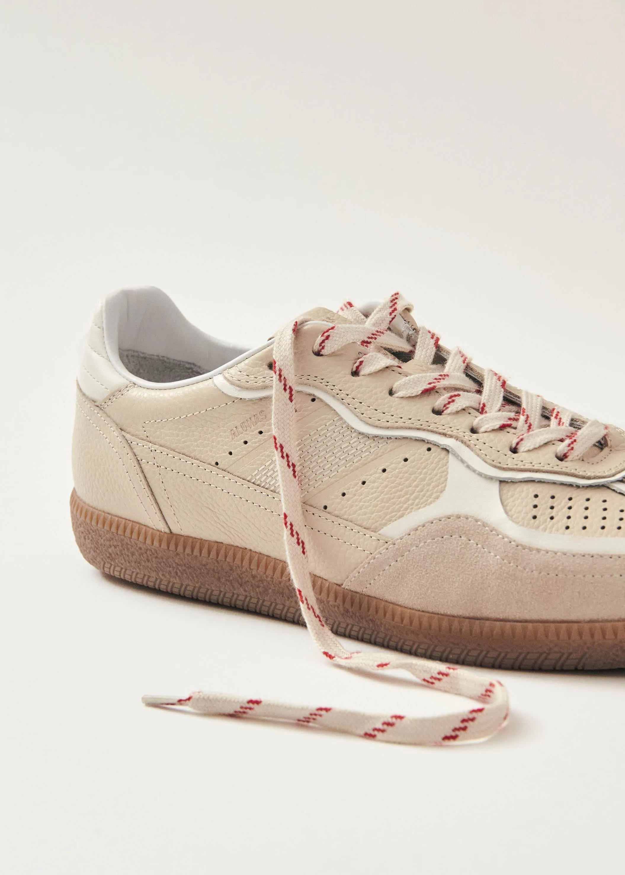 Tb.490 Rife Grain Leather Sneakers Beige