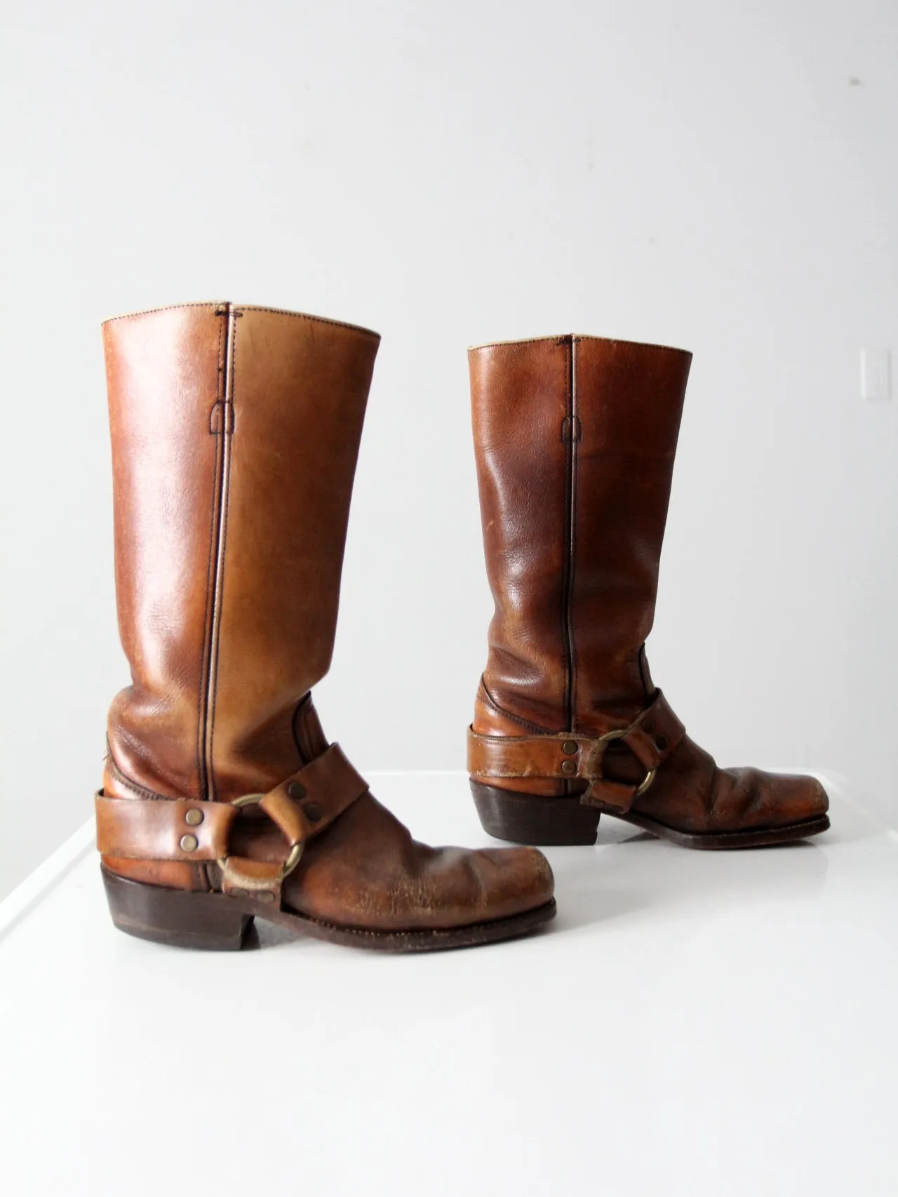 vintage Frye black label motorcycle boots