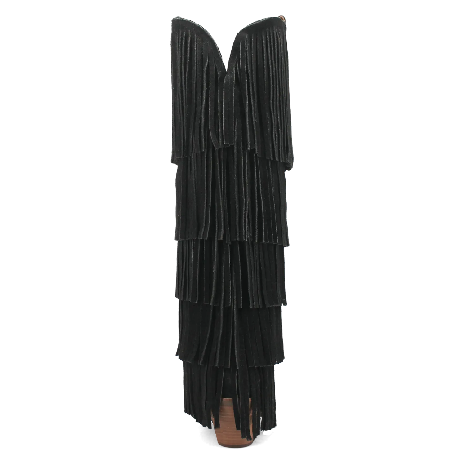 Wild Child Black Suede Leather Fringe Boots (DS) BACKORDER NOVEMBER 2024