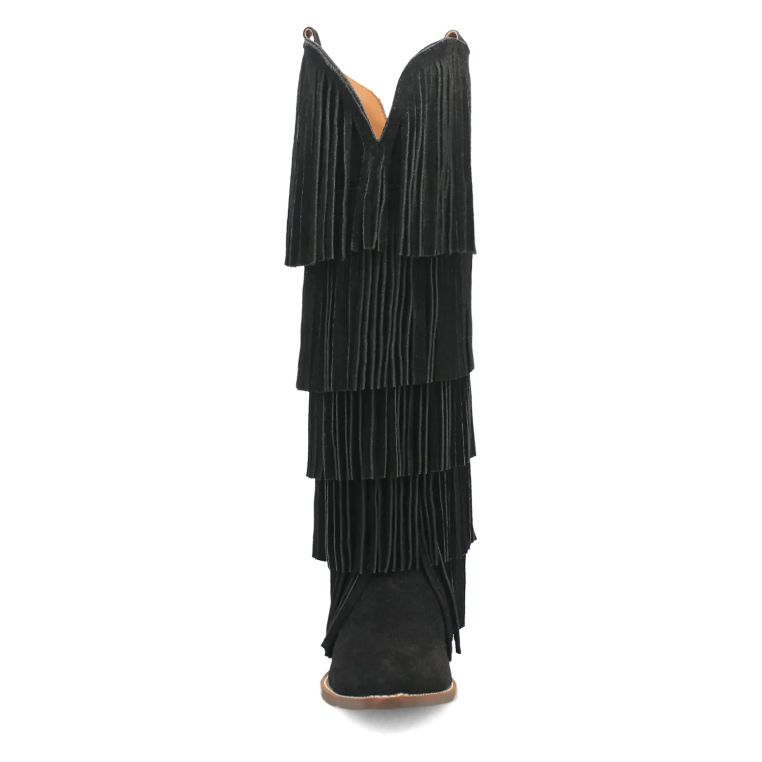 Wild Child Black Suede Leather Fringe Boots (DS) BACKORDER NOVEMBER 2024
