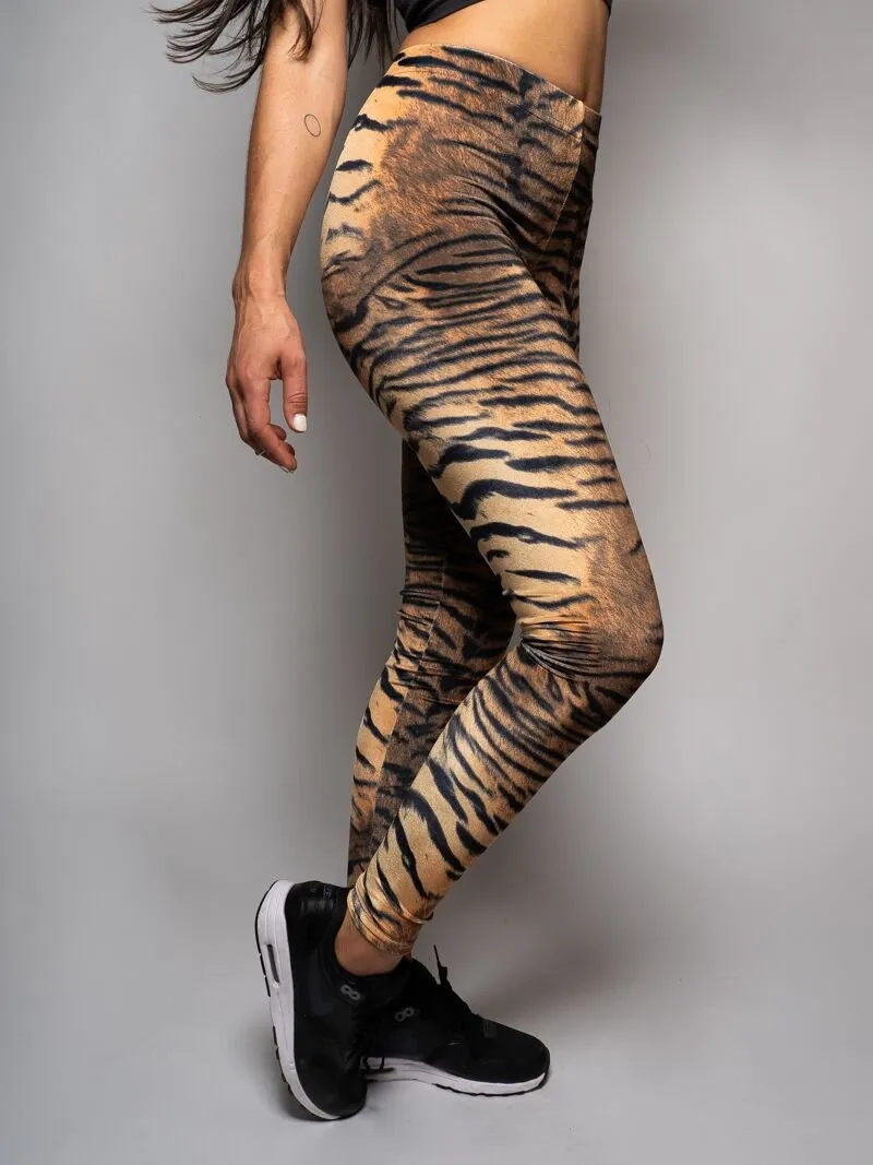 Women's Velvet Leggings | Tiger