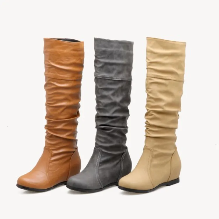 Women's Wedges Heel Knee High Boots
