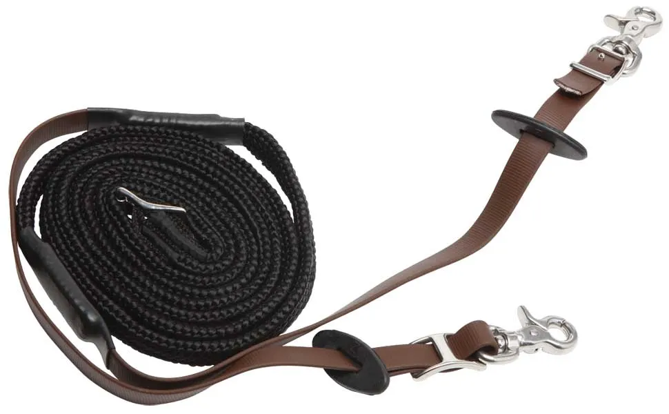 Zilco Endurance Reins - Woven Grip Stainless Steel Fittings